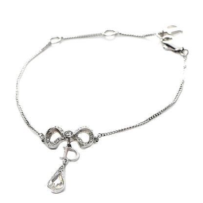 Christian Dior Metal Bow Bracelet Silver 1 of 6