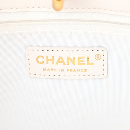Chanel Caviar Quilted Sweet Classic Shopping Tote White 6 of 11