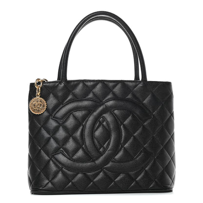 Chanel Caviar Quilted Medallion Tote Black 1 of 14