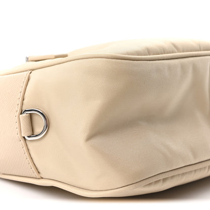 Prada Re-Nylon Vela Saffiano Double Zip Shoulder Bag Beige 9 of 10