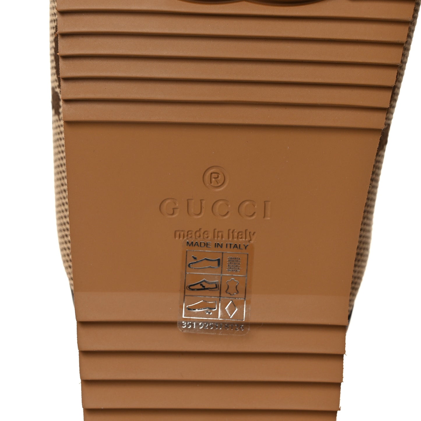 Monogram Jumbo GG Nappa Samoa Platform 40mm Slide Sandals 36 Camel Ebony New Acero