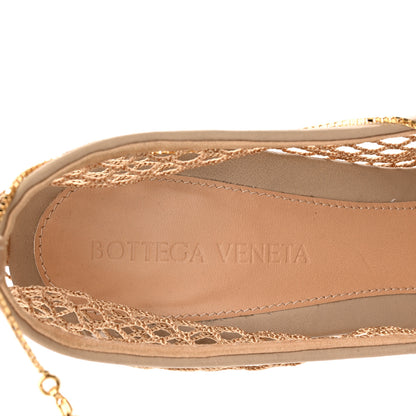 Bottega Veneta Mesh Calfskin Chain Stretch Pumps 40 Beige 7 of 12