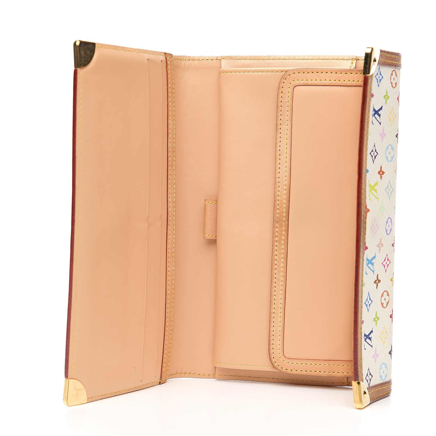 Louis Vuitton Monogram Multicolor Porte Tresor International Wallet White 4 of 6