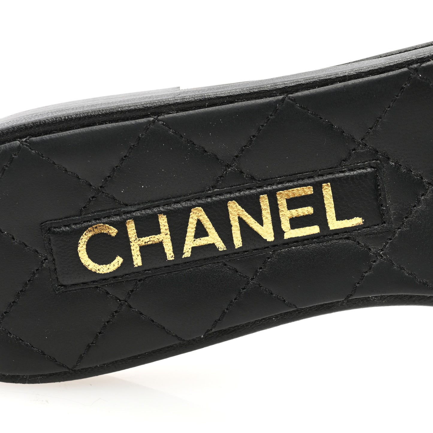 Lambskin Quilted CC Turnlock Sandals 35 Black