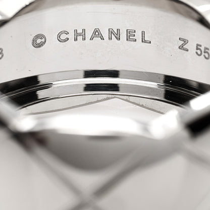 Chanel 18K White Gold Large Coco Crush Ring 63 10.25 6 of 8