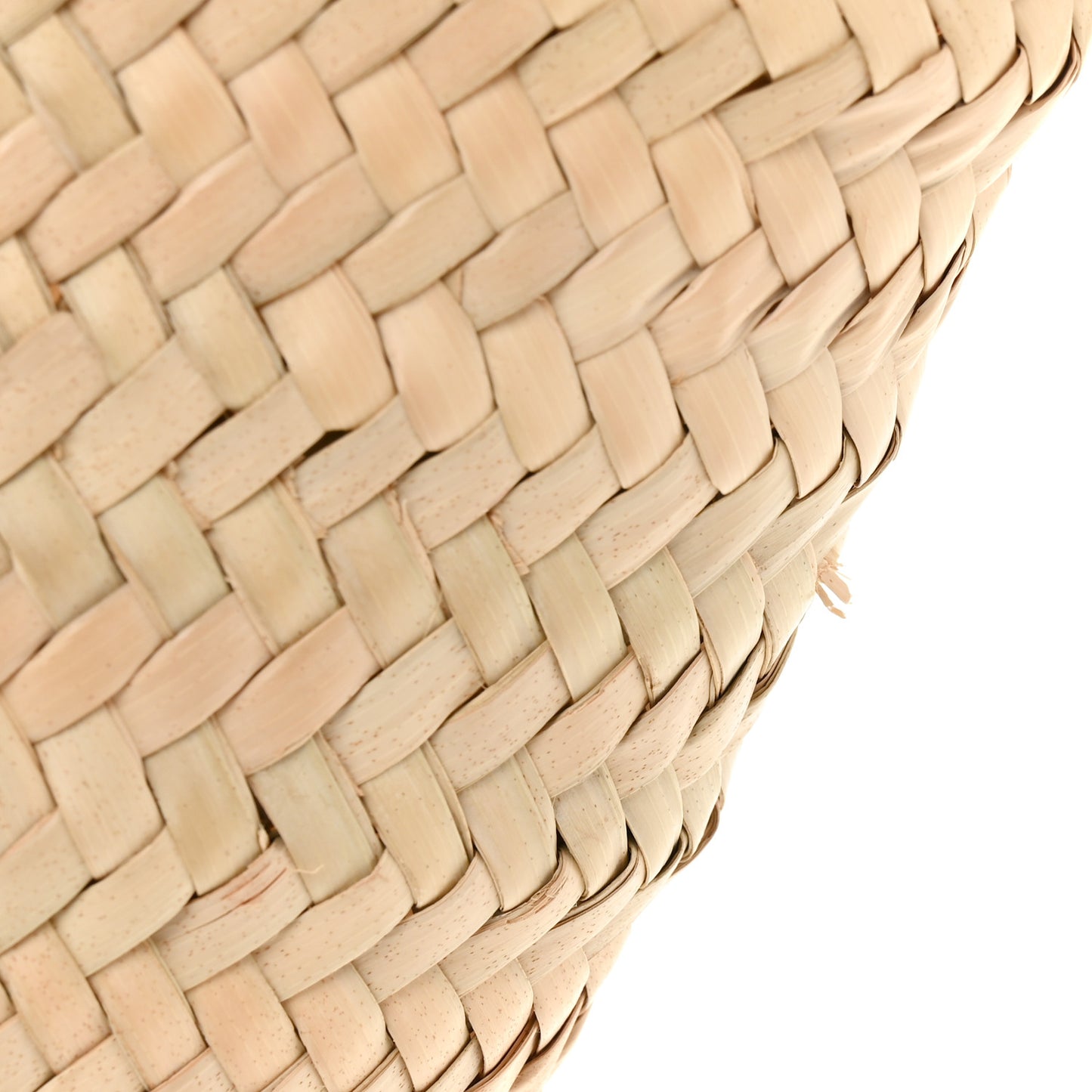Raffia Medium Basket Tote Bag Natural White