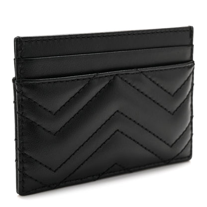 Gucci Calfskin Matelasse GG Marmont Card Holder Black 3 of 6