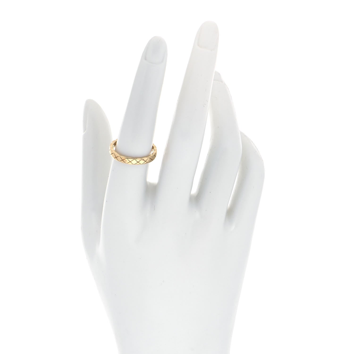 Chanel 18K Yellow Gold Mini Coco Crush Ring 56 7.5 2 of 5