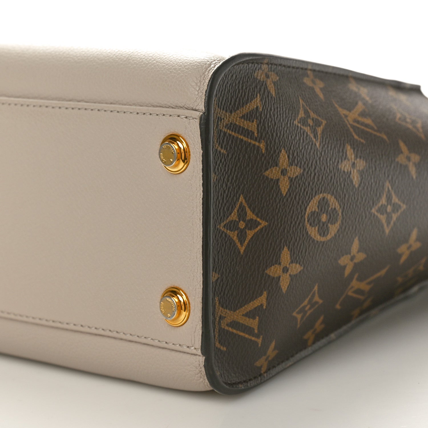 Louis Vuitton Calfskin Monogram On My Side Greige 9 of 9