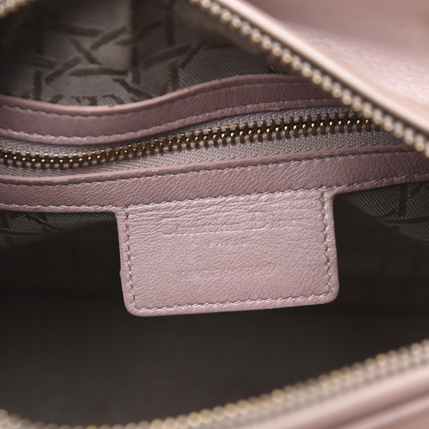 Pearly Lambskin Cannage Medium Lady Dior Lotus