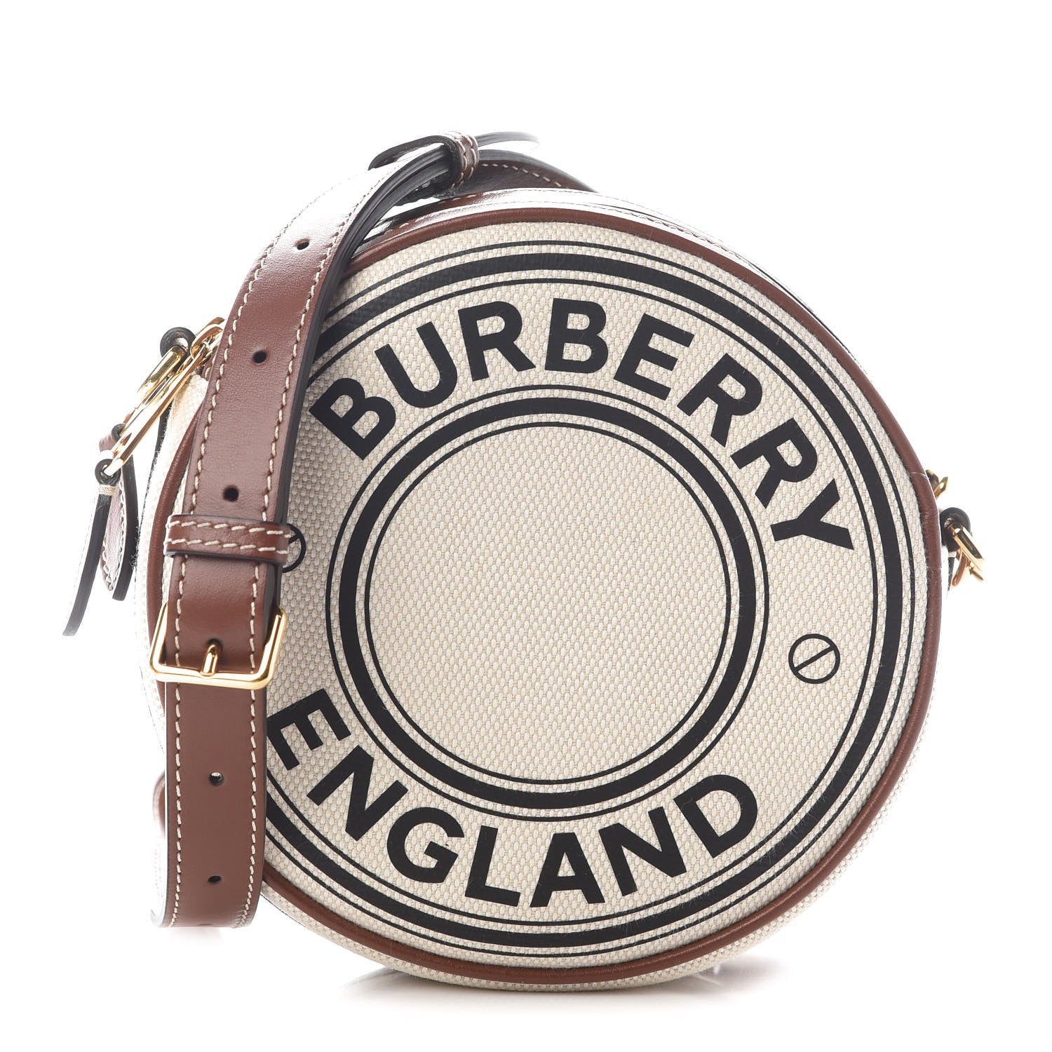 Burberry Canvas Calfskin Louise Bag Natural 1 of 8