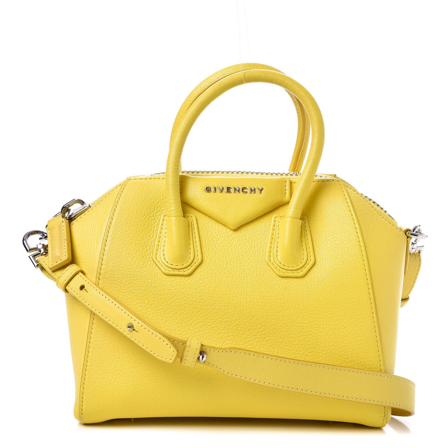 Givenchy Sugar Goatskin Mini Antigona Yellow 1 of 9