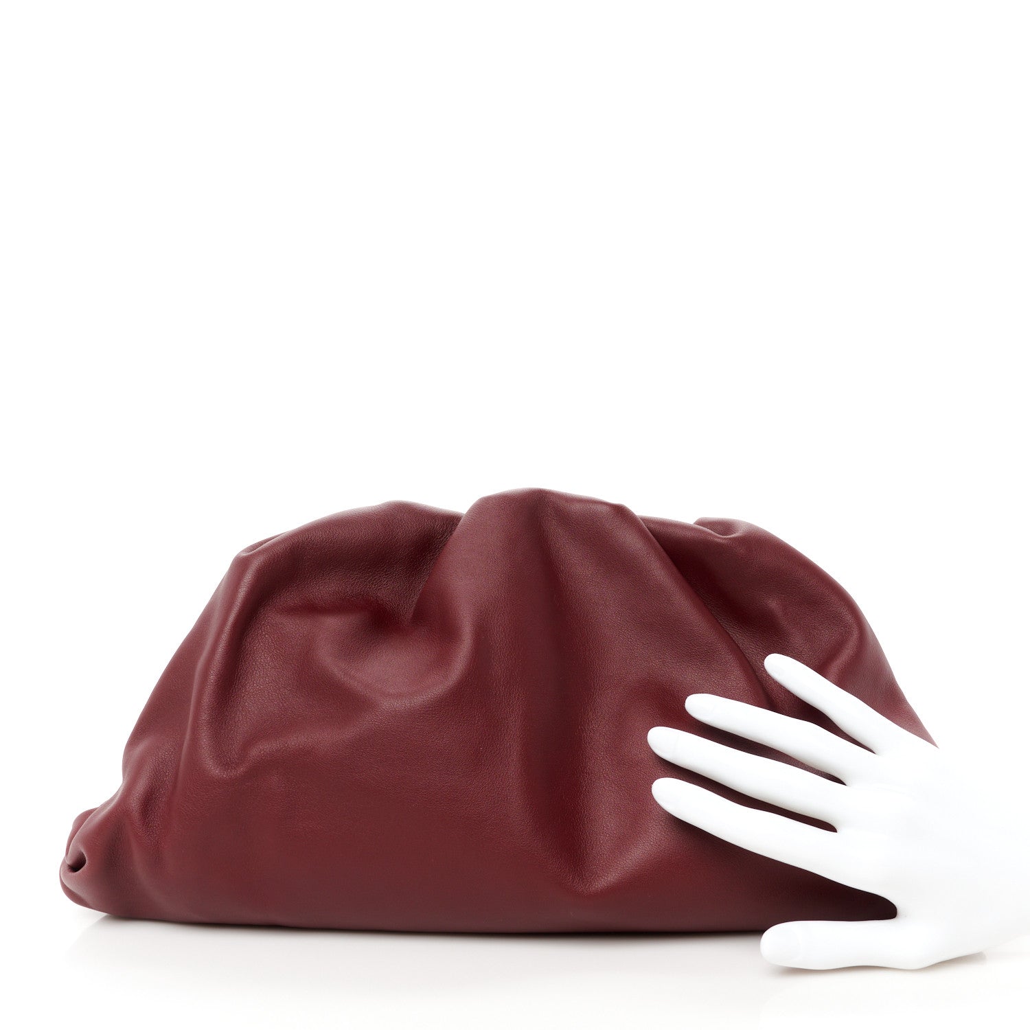 Bottega Veneta Smooth Butter Calf The Pouch Oversized Clutch Bordeaux 2 of 11