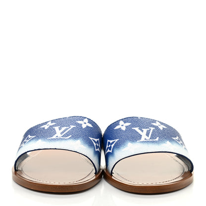 Louis Vuitton Monogram Escale Lock It Flat Mule 39 Blue 2 of 8