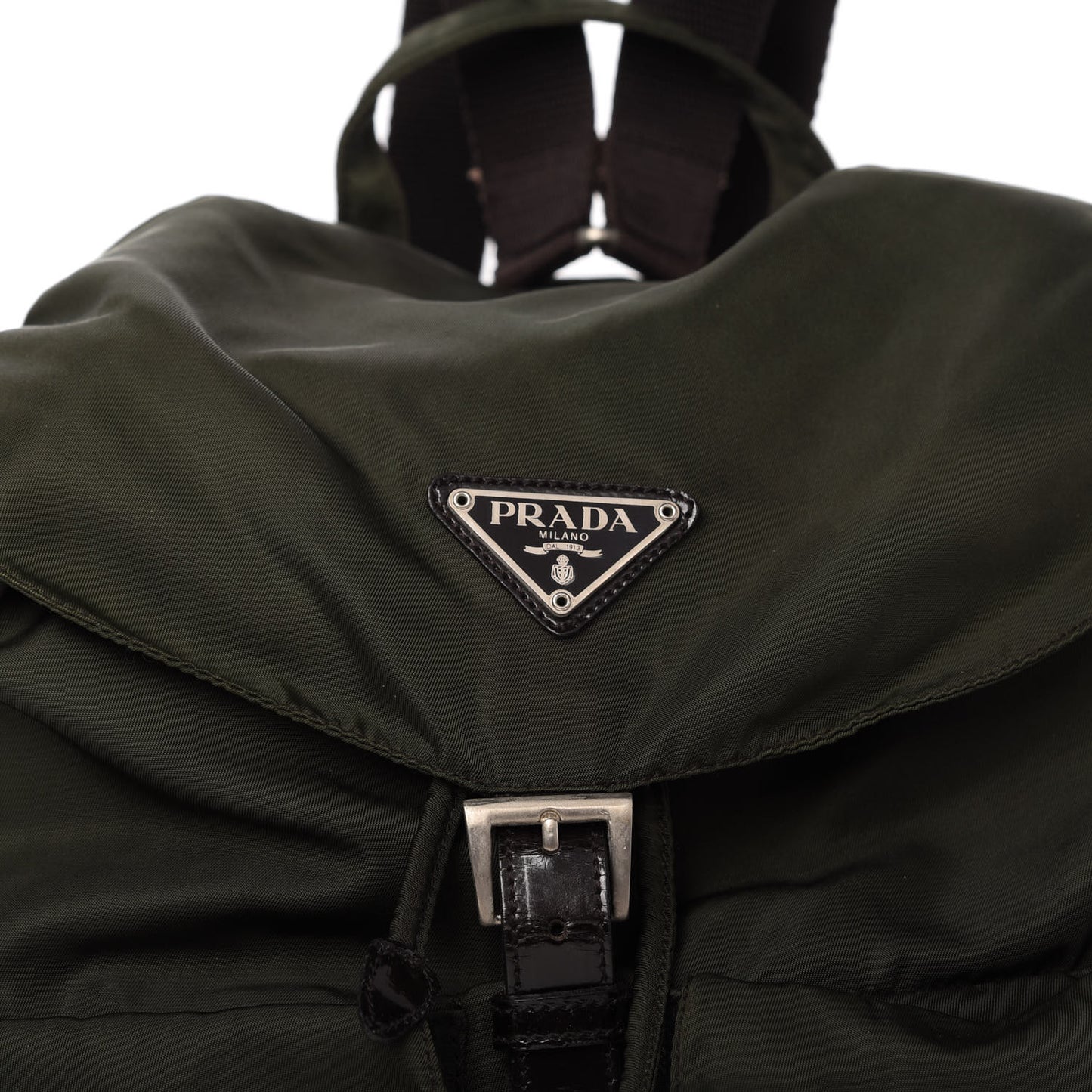 Nylon Vela Large Backpack Ebano