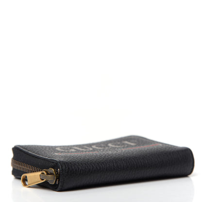 Gucci Calfskin Logo Zip Around Card Case Black 4 of 7