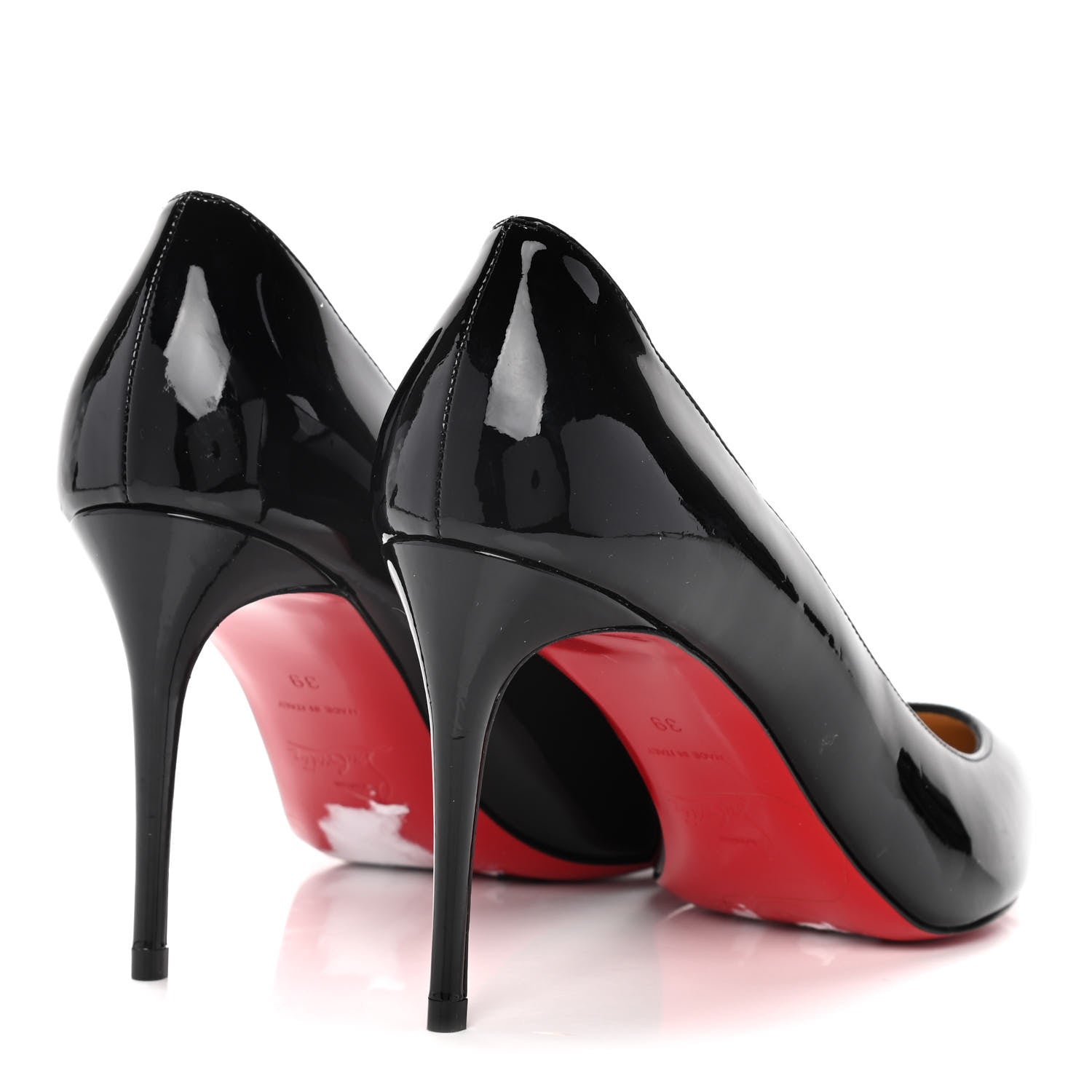Christian Louboutin Patent Decollete 554 85 Pumps 39 Black 888600