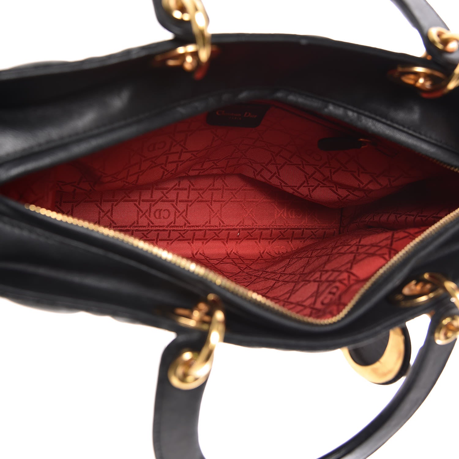 Christian Dior Lambskin Cannage Large Lady Dior Black 5 of 13