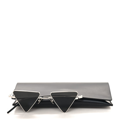 Saint Laurent Metal Triangle Frame Sunglasses Black 7 of 7