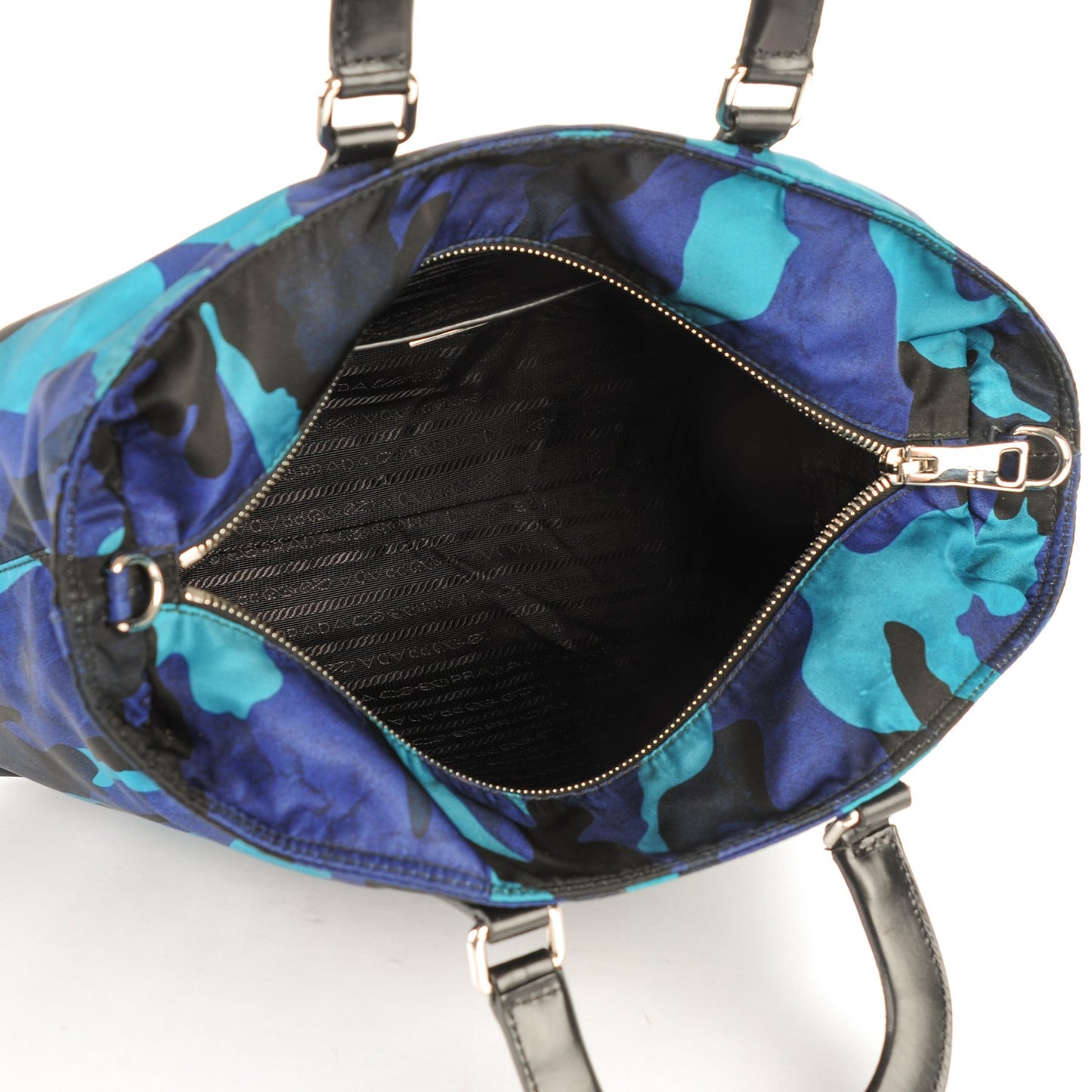 Tessuto Nylon Camouflage Tote Royal Blue