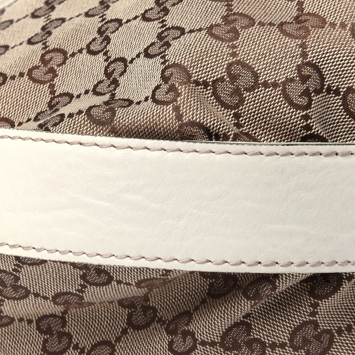 Monogram Medium Interlocking Icon Shoulder Bag White