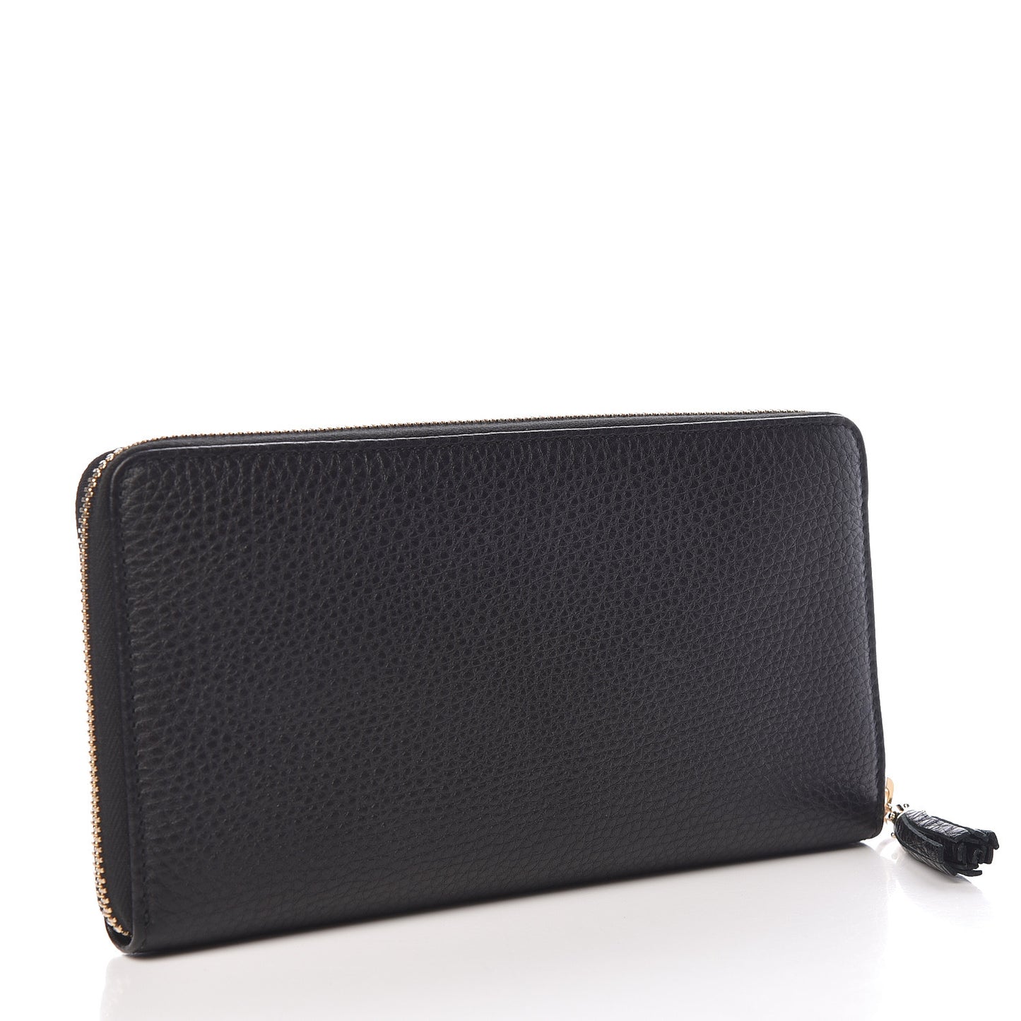 Calfskin Soho Zip Around Wallet Black