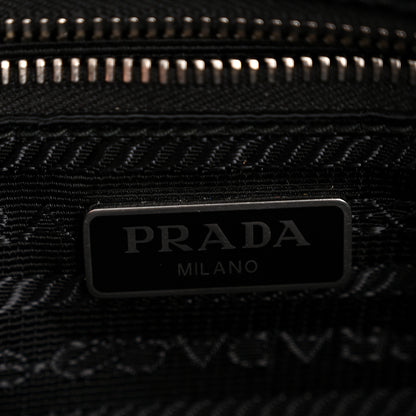 Prada Metallic Vitello Daino Camera Crossbody Bag Acciaio 6 of 12