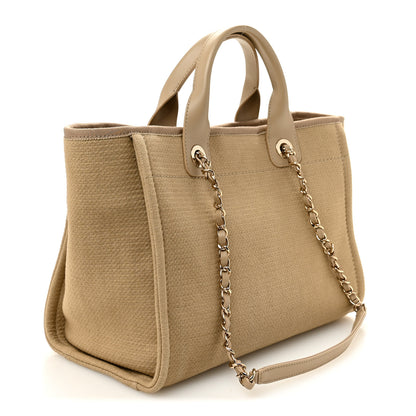 Chanel Mixed Fibers Small Deauville Tote Beige 4 of 11