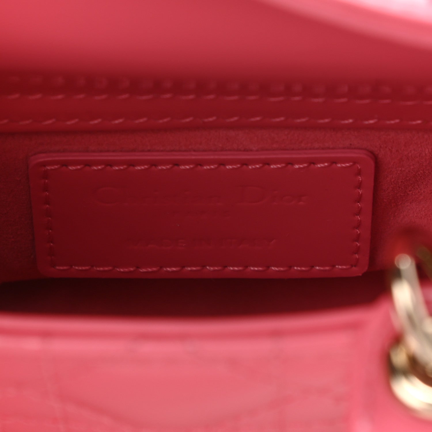 Christian Dior Patent Cannage Micro Lady Dior Peony Pink 6 of 9