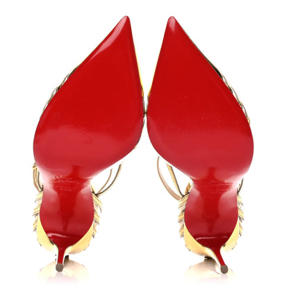 Christian Louboutin Patent PVC Deck 100 Pumps 40.5 Gold 5 of 11