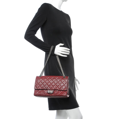 Chanel Aged Calfskin Quilted 2.55 Reissue 226 Flap Red 2 of 10