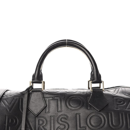 Louis Vuitton Calfskin Embossed Speedy Cube 30 Black 13 of 13