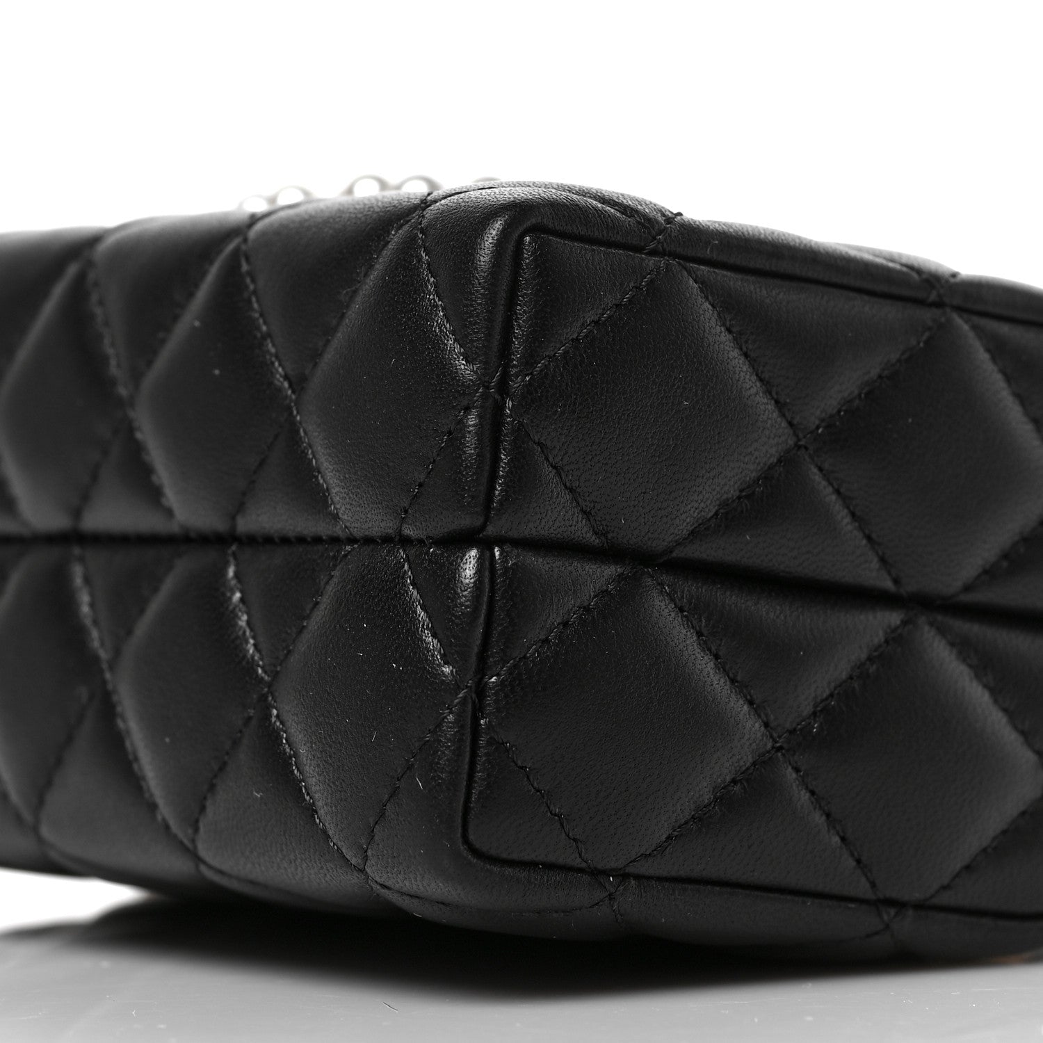 Chanel Lambskin Quilted Pearl CC Vanity Case Black 9 of 9