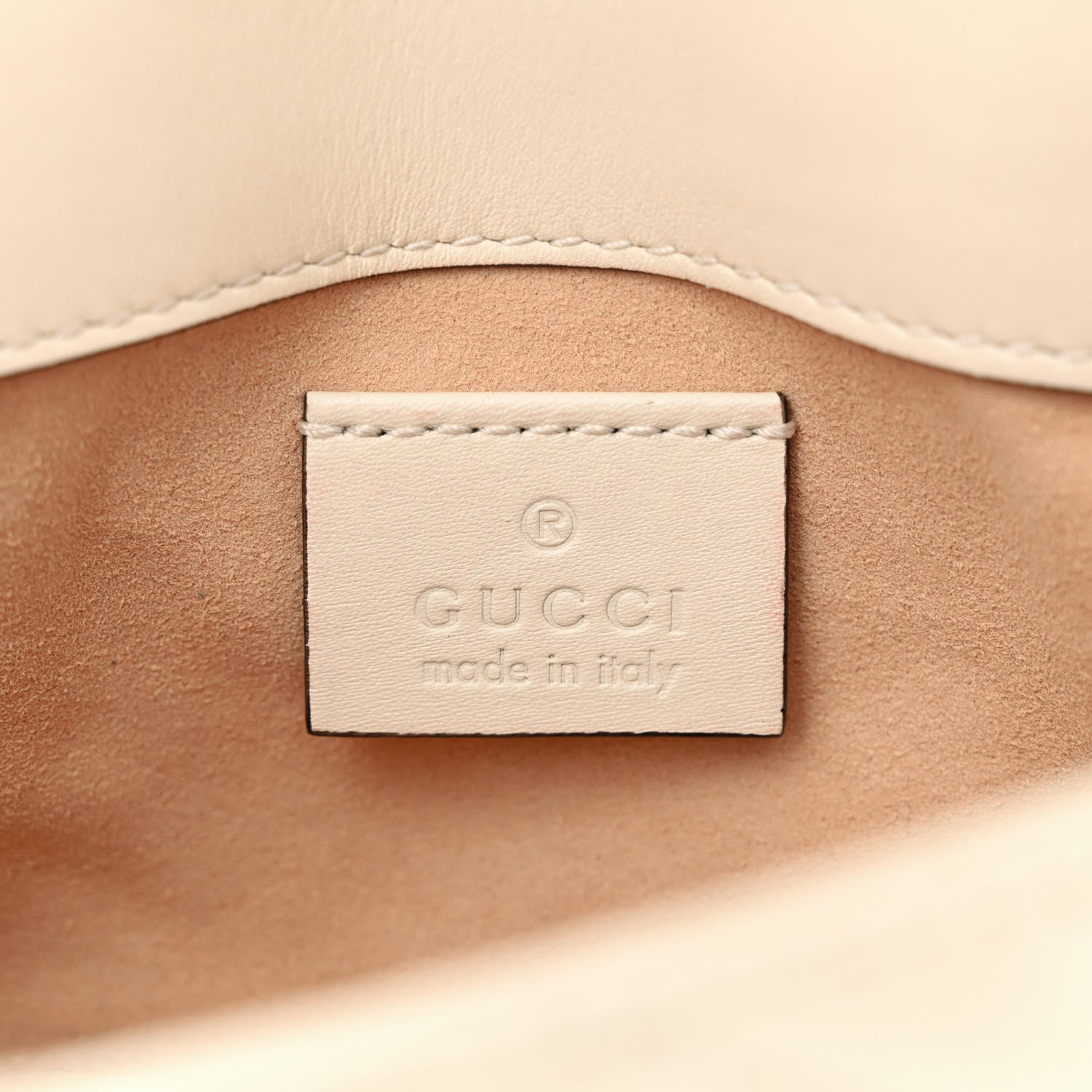 Gucci Calfskin Matelasse Super Mini GG Marmont Shoulder Bag White 6 of 12