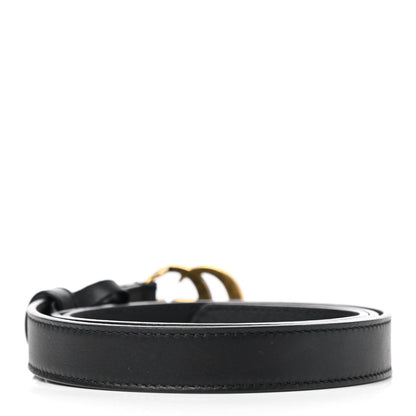 Gucci Calfskin Double G 20mm Belt 85 34 Black 2 of 5