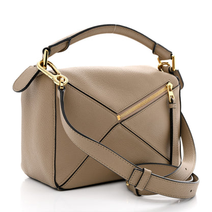 Loewe Grained Calfskin Small Puzzle Bag Sand 3 of 10