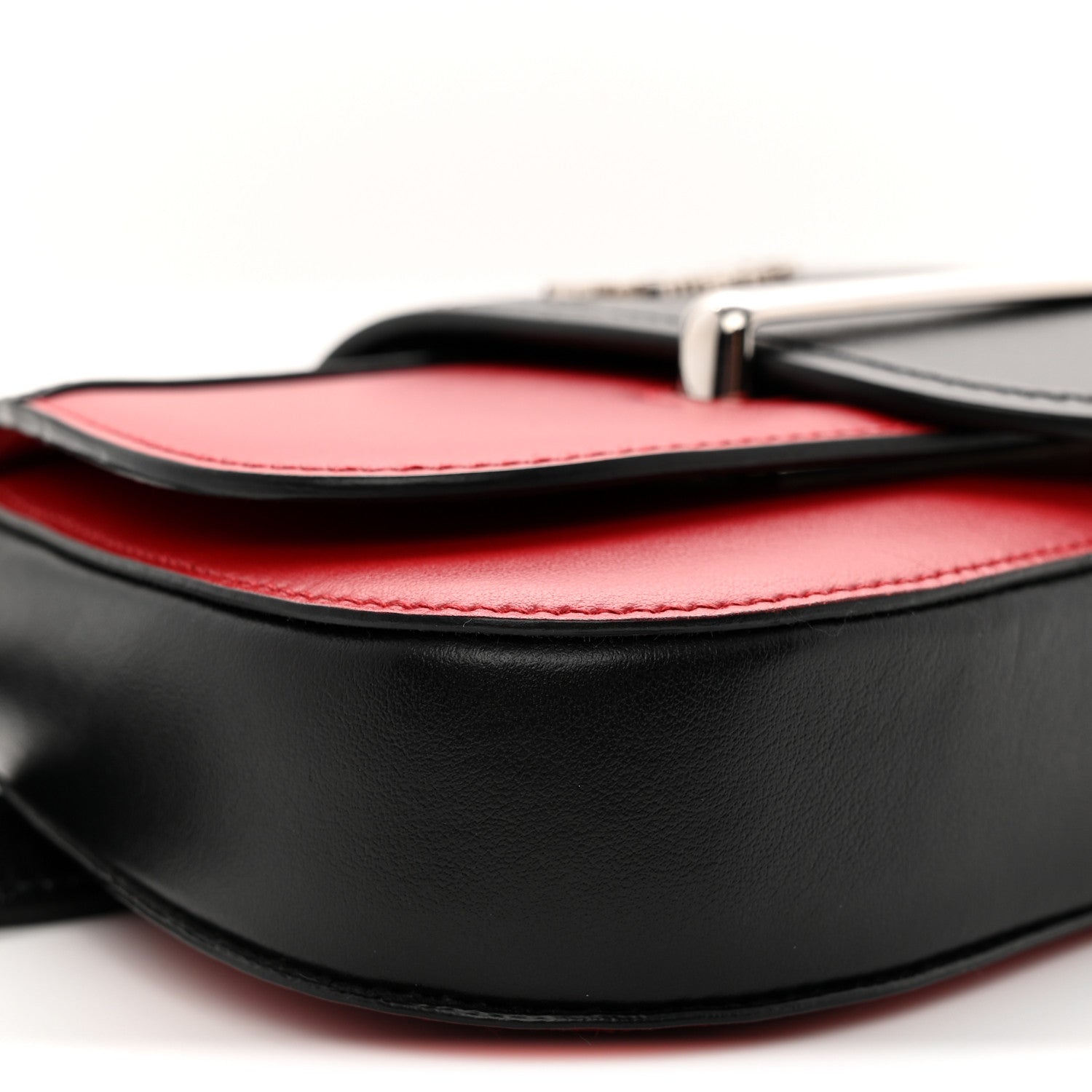 Prada City Calfskin Sidonie Convertible Chain Bag Rosso Black 8 of 9