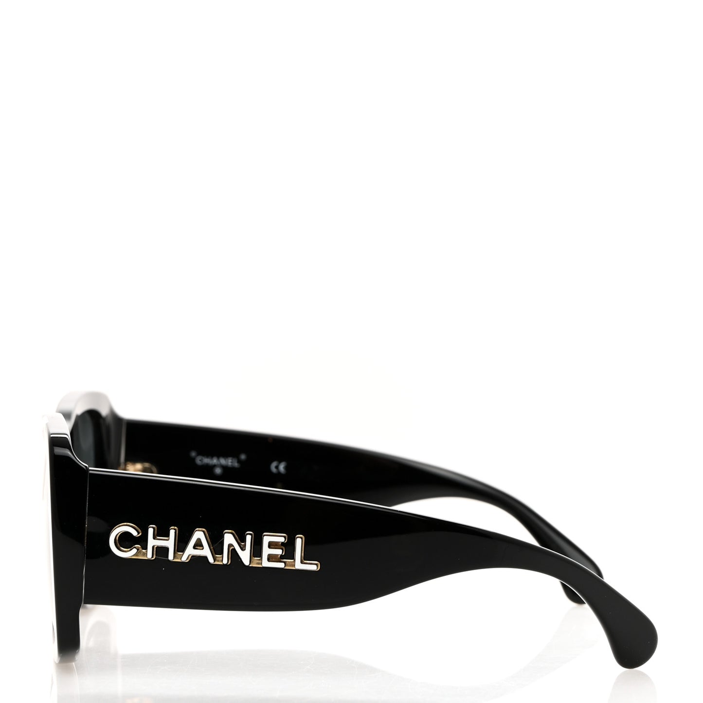 Acetate CC Logo Square Sunglasses 71472 Black