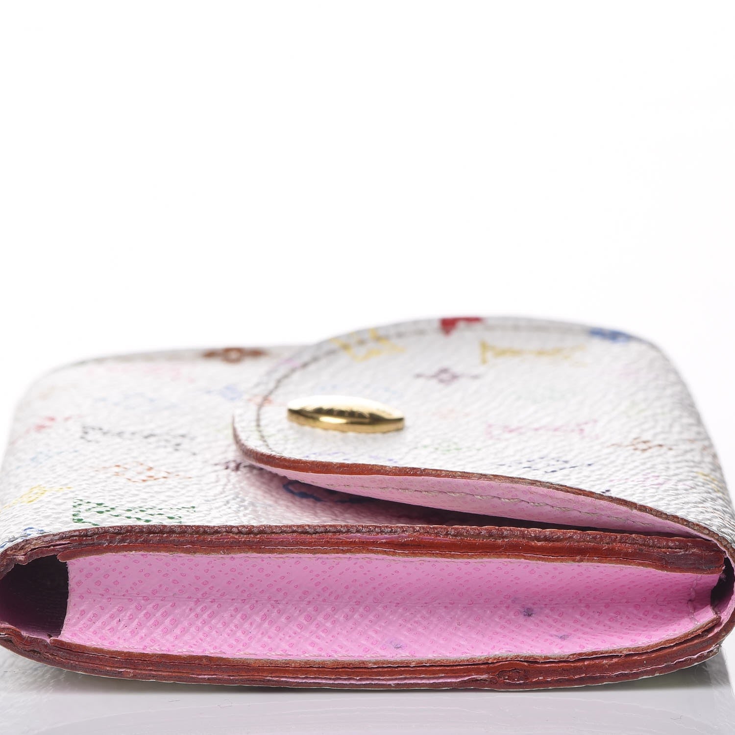 Louis Vuitton Monogram Multicolor Business Card Holder White Litchi 11 of 12