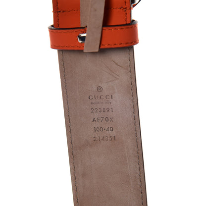Gucci Nubuck Interlocking G Belt 100 40 Deep Orange 4 of 6