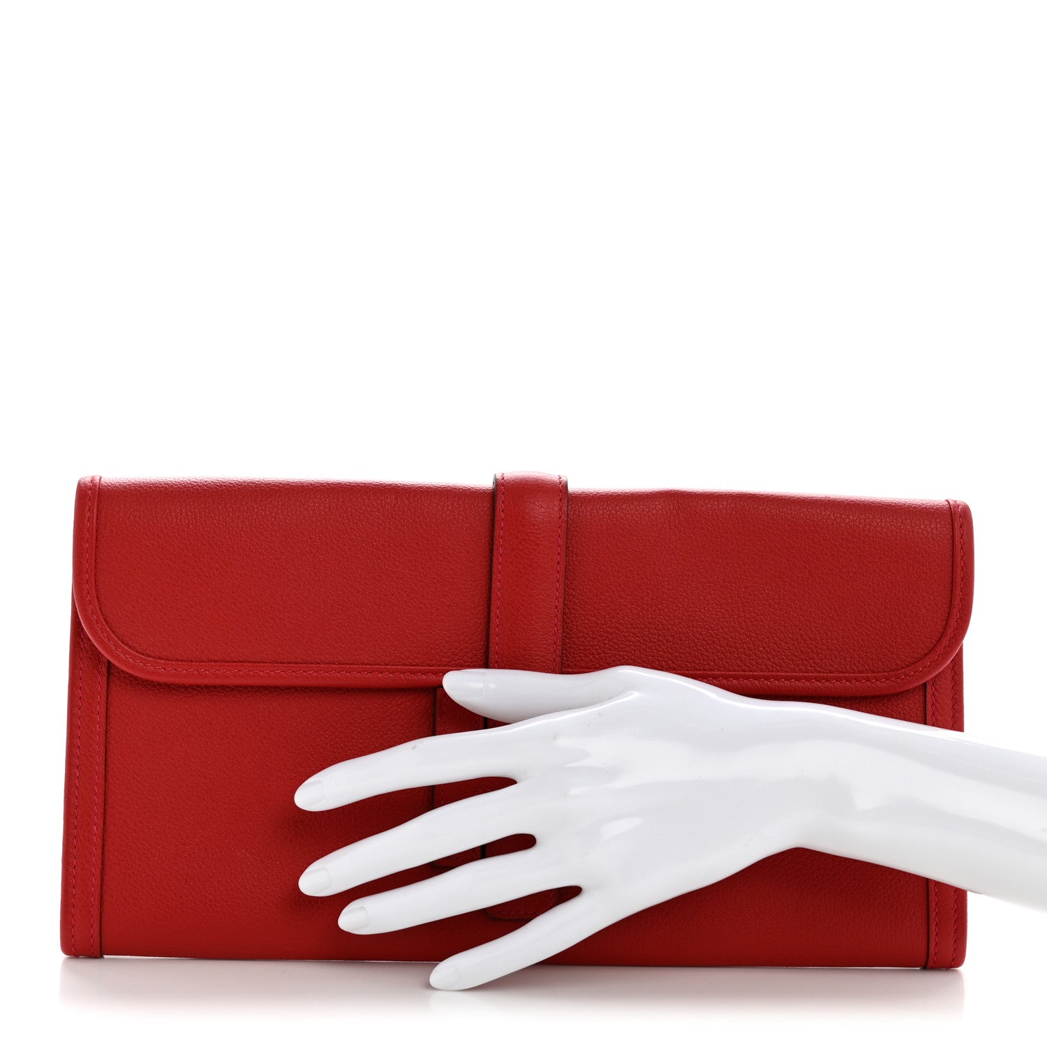 HERMES ケース ルージュ ズール レッド Hermes Evercolor Jige Elan 29 Clutch Rouge Casaque 1852229