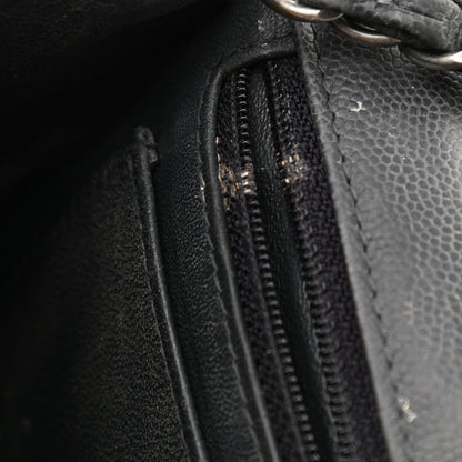 Chanel Washed Caviar Quilted Mini Rectangular Flap Charcoal 8 of 12