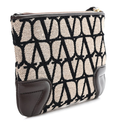 Valentino Garavani Toile Iconographe Pouch Naturale Black Fondant 3 of 7