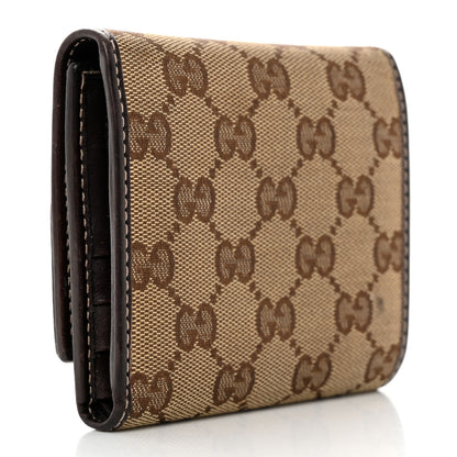 Gucci Monogram Britt Tri Fold Wallet Dark Brown 3 of 14