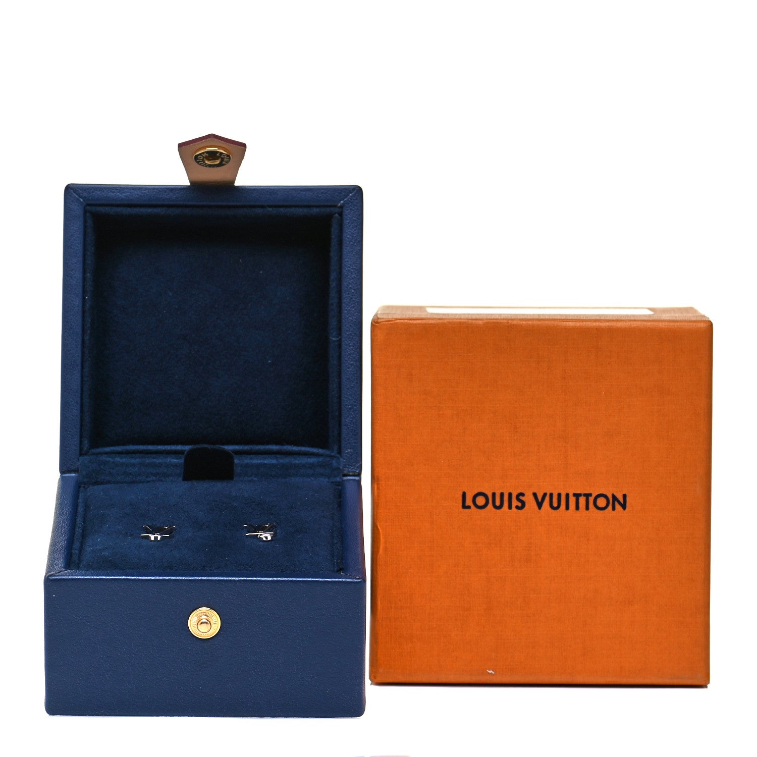 Louis Vuitton 18K White Gold Diamond Idylle Blossom LV Stud Earrings 6 of 6