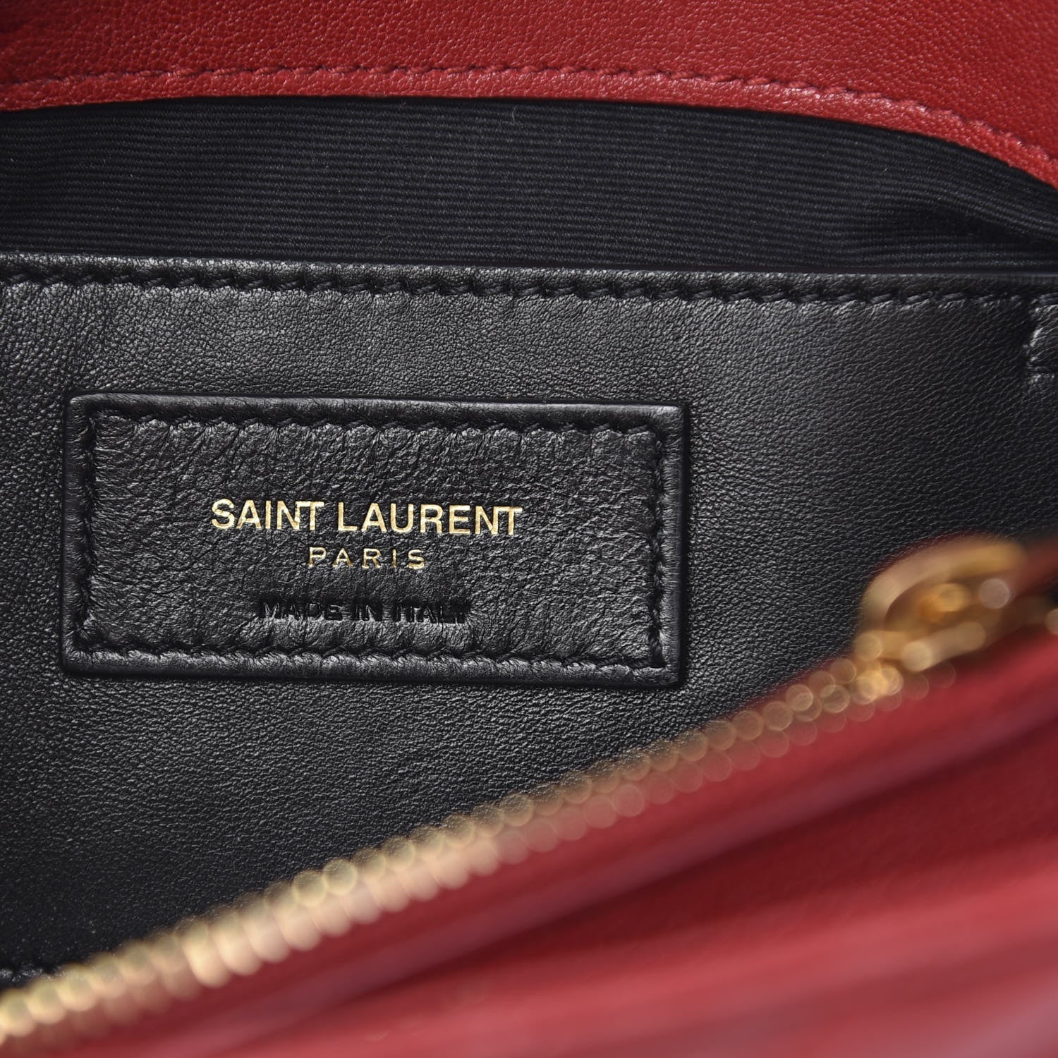 Saint Laurent Sheepskin Matelasse Chevron Monogram Medium College Bag Rouge 6 of 13