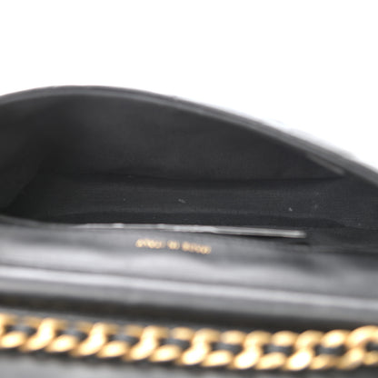 Chanel Calfskin Quilted Coco Mail Clutch With Chain Black 5 of 11