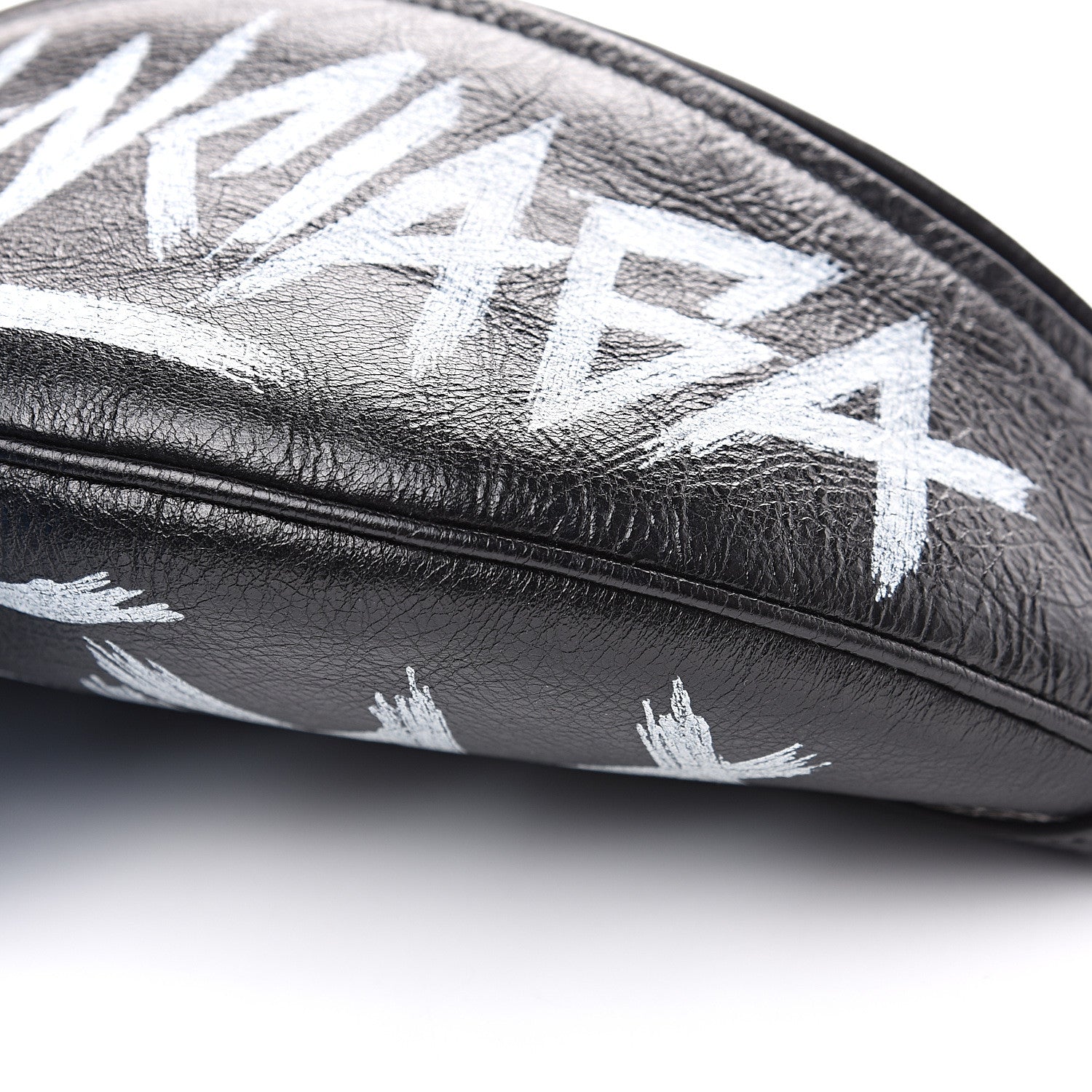 Balenciaga Agneau Arena Graffiti All Over XS Souvenir Belt Bag Black White 7 of 8