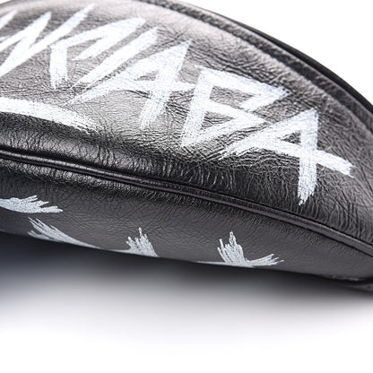 Balenciaga Agneau Arena Graffiti All Over XS Souvenir Belt Bag Black White 7 of 8