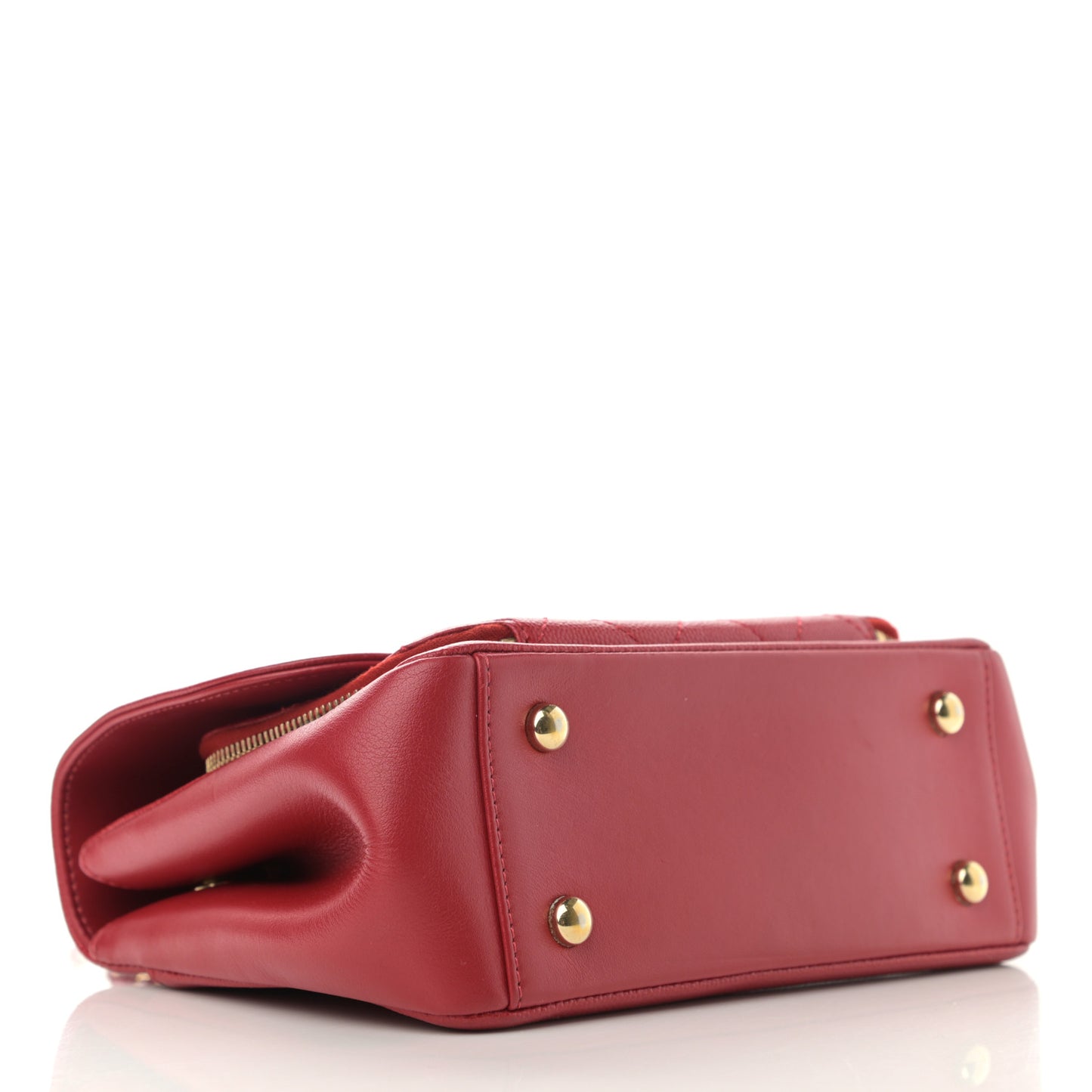 Caviar Quilted Small Business Affinity Flap Red